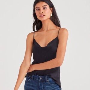 7 for All Mankind Cowl Neck Camisole Tank Top Spaghetti Straps size M
